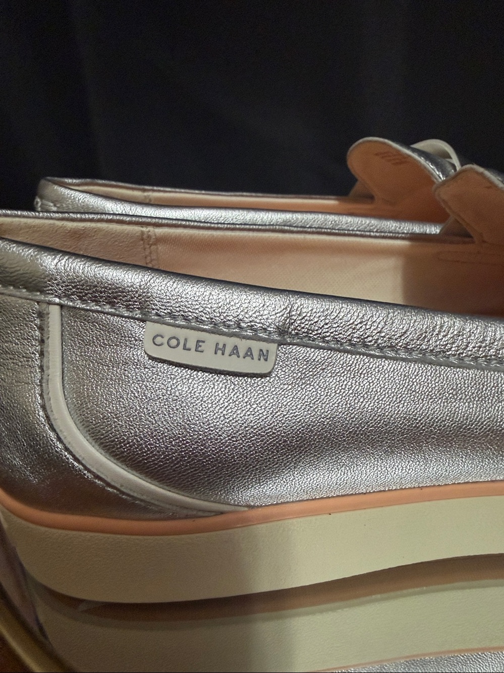 Cole Haan Nantucket 2.0 Penny Loafer in Silver Women’s size 11 - Picture 5 of 9